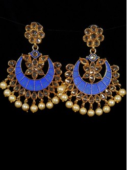 Reverse Ad Earrings With Meenakari Work